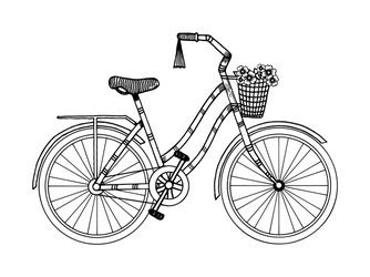 Black And White Bicycle Clipart