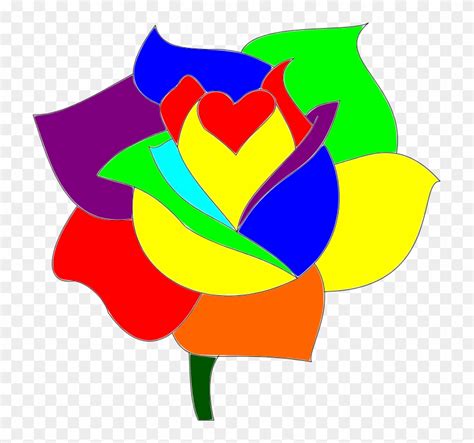 Image - Rainbow Flower Drawing - Free Transparent PNG Clipart Images ...