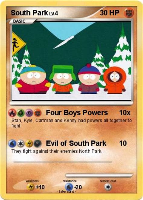 Pokémon South Park 124 124 - Four Boys Powers - My Pokemon Card