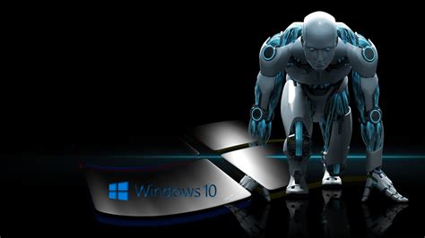 Wallpaper : robot, Microsoft Windows, machine, Windows 10, androids, screenshot, computer ...