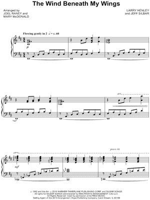 "The Wind Beneath My Wings" Sheet Music - 50 Arrangements Available Instantly - Musicnotes