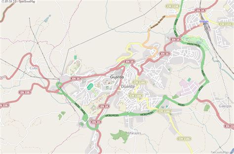 Guarda Map Portugal Latitude & Longitude: Free Maps