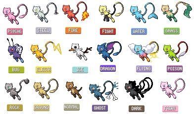 Pokemon Mew Evolution Chart