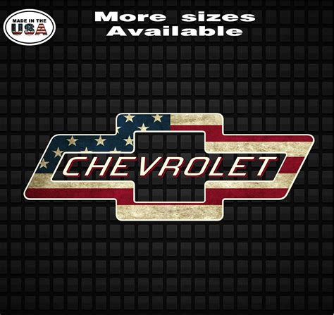 Chevy Bowtie Distressed American Flag Vinyl Decal Sticker / Chevy Truck ...