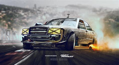 Mercedes-Benz, Drift missile, drift, car, Photoshop, HD Wallpaper | Rare Gallery