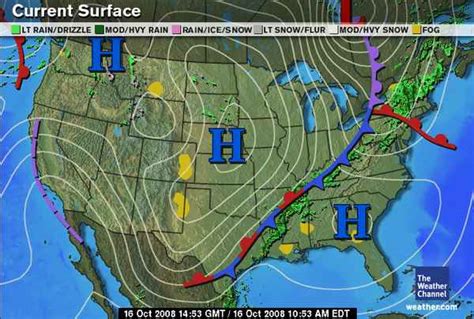 Weather Map With Isobars