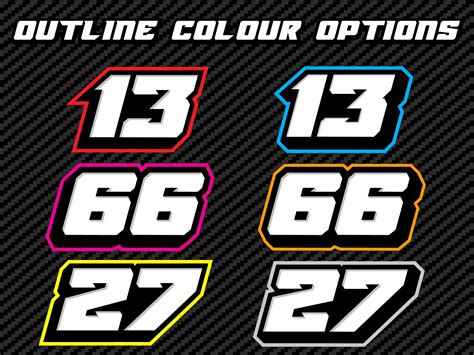 4 Custom Racing Numbers Laminated Decal Stickers - Etsy