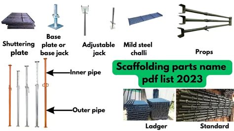 Scaffolding parts name pdf full list 2023 | Scaffolding parts, Scaffolding, Scaffolding materials