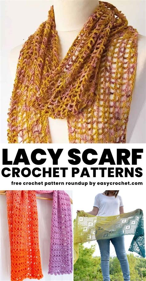 13 Lacy Crochet Scarf Patterns - Easy Crochet Patterns