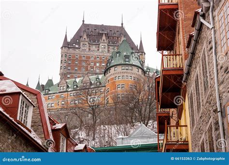 Chateau Frontenac in Winter Stock Image - Image of windows, castle: 66153363