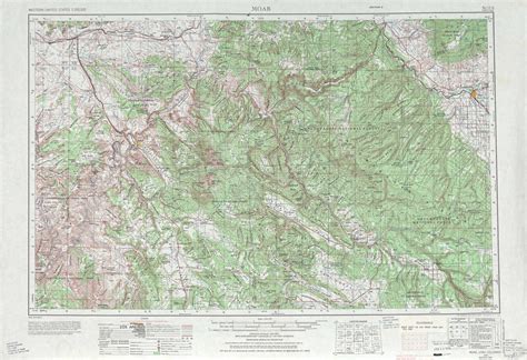 Moab topographic maps, CO, UT - USGS Topo Quad 38108a1 at 1:250,000 scale