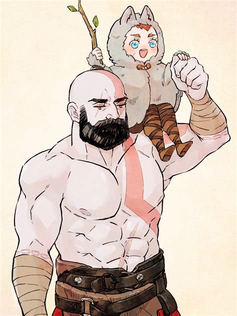 kratos and little atreus - God of War Fan Art (44926925) - Fanpop