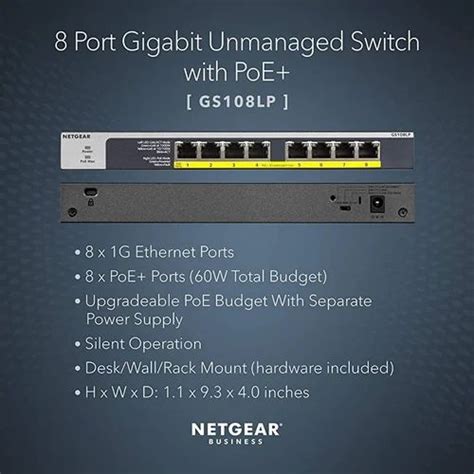 Poe Switch 8 Port Netgear Gs108lp, Grey at Rs 7600/piece in Ahmedabad ...