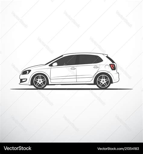 Side view of car Royalty Free Vector Image - VectorStock