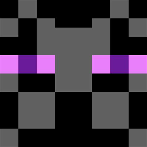 Minecraft Enderman Face Pixel Art