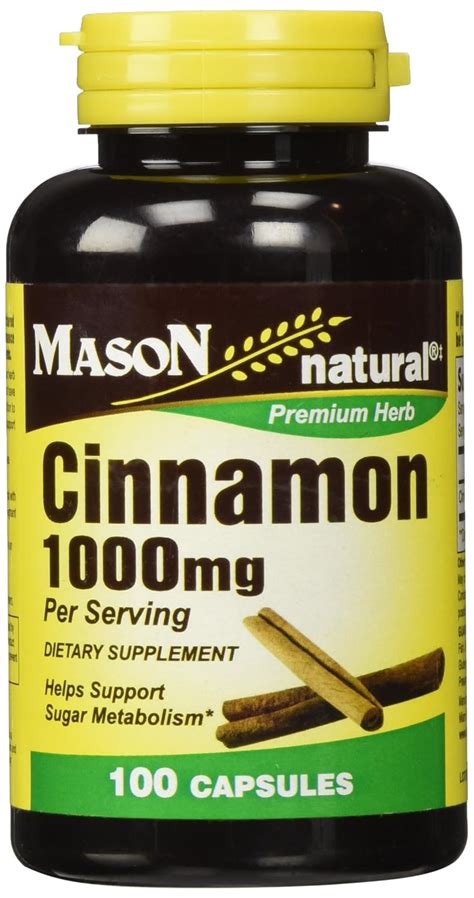 Amazon.com: Cinnamon 1000 Milligrams 100 Capsules: Health & Personal Care