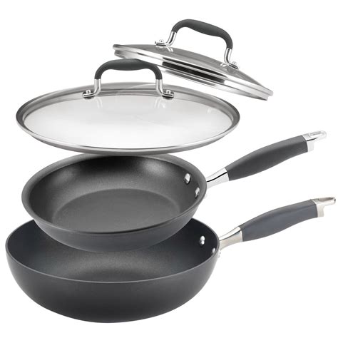 Anolon 4-Piece Non-Stick Covered Skillet and Stir Frying Pan Set | Cookware set, Pan set, Fry ...