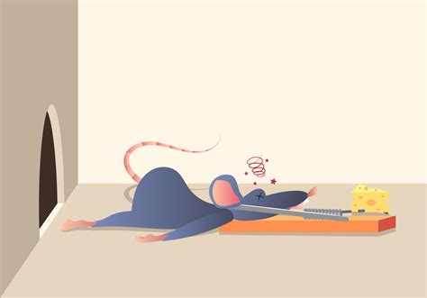 A Mouse Caught In A Mouse Trap 148725 Vector Art at Vecteezy