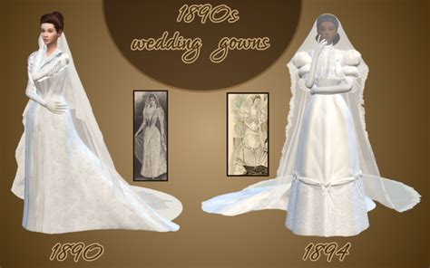 4000+ followers gift: 1890s wedding gowns | Vintage Simstress | Sims 4 wedding dress, Sims 4 ...