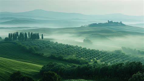 Wallpaper Tuscany, 4k, HD wallpaper, Italy, Meadows, hills, pines ...