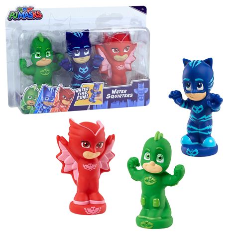 Buy PJ Masks Bath Toy Set, Includes Catboy, Gekko, and Owlette Water Toys for Kids, Kids Toys ...