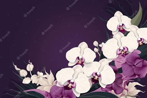 Premium AI Image | Purple orchids on a purple background