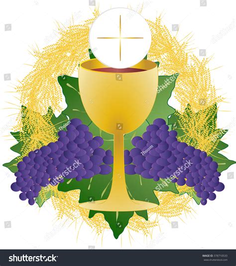 Eucharist Symbol Bread Wine Chalice Host Stock Vector (Royalty Free) 378710533 | Shutterstock