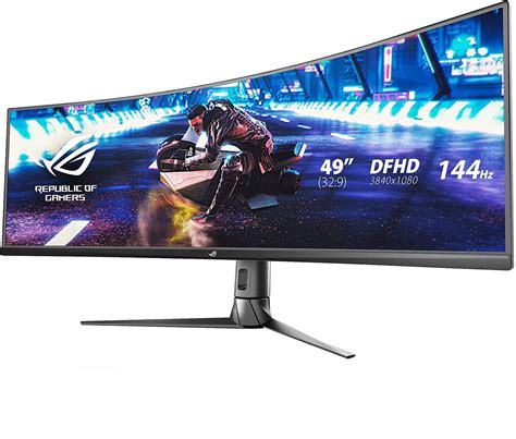 Asus ROG Strix XG49VQ 49” Curved Gaming FreeSync Monitor 144Hz Dual Full HD HDR Eye Care with DP ...