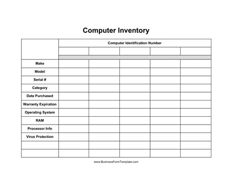 Computer Inventory Template - Ten Points Download Printable PDF ...