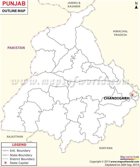 Outline Map Of Punjab - Draw A Topographic Map