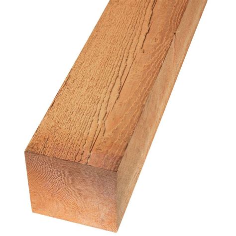 8 in. x 8 in. x 12 ft. Rough Cedar Timber-00034 - The Home Depot