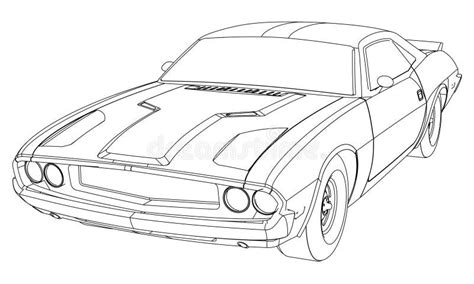 Sports Car Outline Drawing