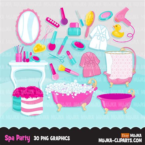 Spa Png Spa Clipart Spa Graphics Spa Birthday Party Bubble - Etsy Canada