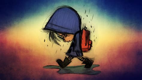 Download 1280x720 wallpaper rain, sad, kid, art, hd, hdv, 720p ...