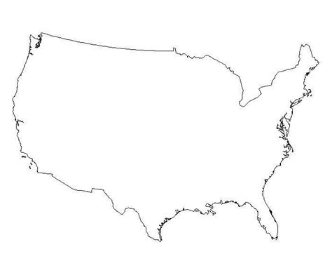 17 Blank Maps of the United States and Other Countries | United states map, Map tattoos, Map outline