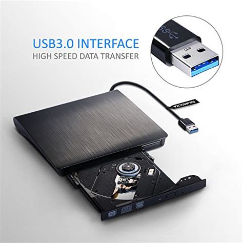 VicTsing 2nd External CD Drive USB 3.0 Portable CD DVD RW DVD - Import It All