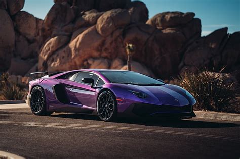 HD wallpaper: Lamborghini Aventador SuperVeloce Coupe, 5K, Purple ...