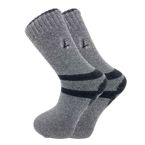 Thermal Socks for Men Winter Wool Crew Socks Gray 1 PAIR Size 10-13 - Walmart.com