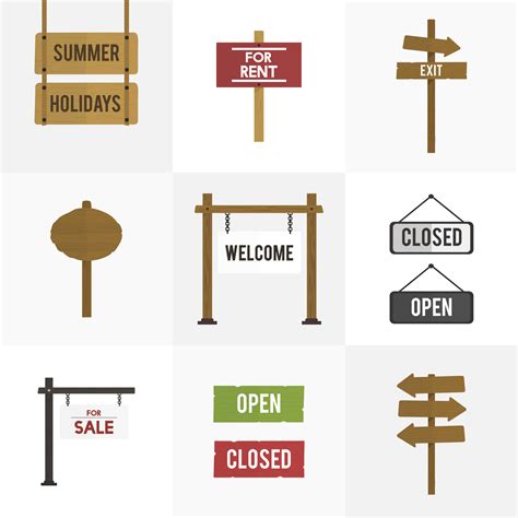 Illustration of signs vector set - Download Free Vectors, Clipart ...