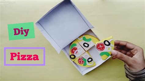 How to make paper pizza with pizza box/Diy paper pizza /origami paper ...