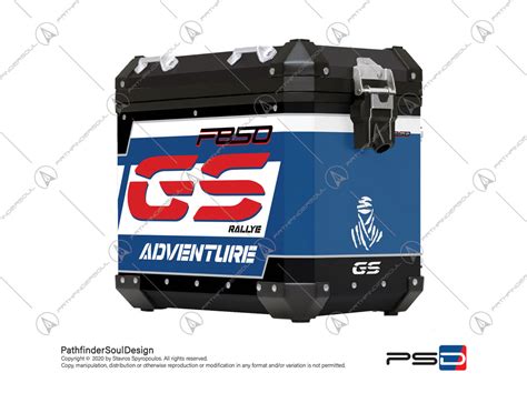 F850GS Adventure Style Rallye "Racing" stickers kit for BMW panniers