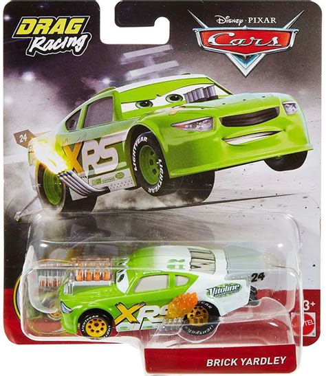 Disney Pixar Cars Cars 3 Drag Racing Brick Yardley 155 Diecast Car Mattel Toys - ToyWiz