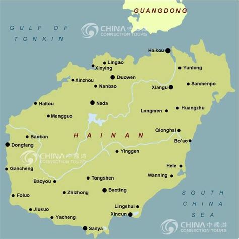 Hainan Provincial Map, China - Travel Guide