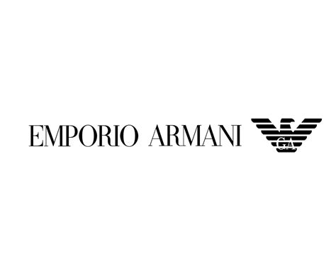 Emporio Armani Logo Brand Clothes Symbol Black Design Fashion Vector ...