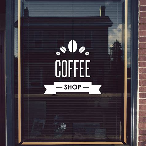 Coffee Shop Cafe Window Sign Vinyl Graphics Sticker Shop Coffee Shop Restaurant | StickerDeen