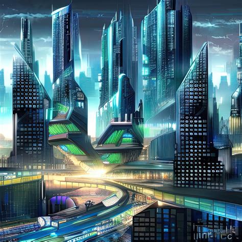 ArtStation - Futuristic city digital artwork - generative ai