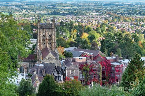 Great Malvern Priory and Abbey Hotel in Autumn Photograph by Tim Gainey