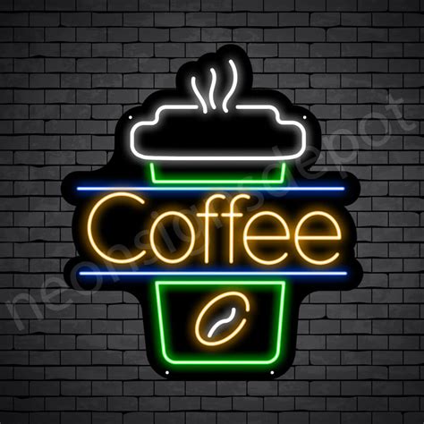 Coffee Neon Sign Cup Coffee - Neon Signs Depot