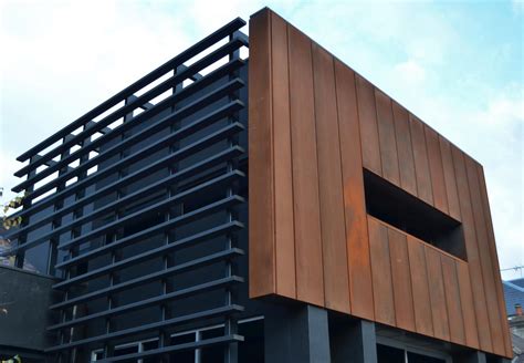 corten steel - Google Search | Exterior wall cladding, House cladding, Brick cladding