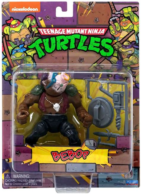 Teenage Mutant Ninja Turtles TMNT 1987 Retro Bebop 4 Action Figure Villains Mutant Module ...